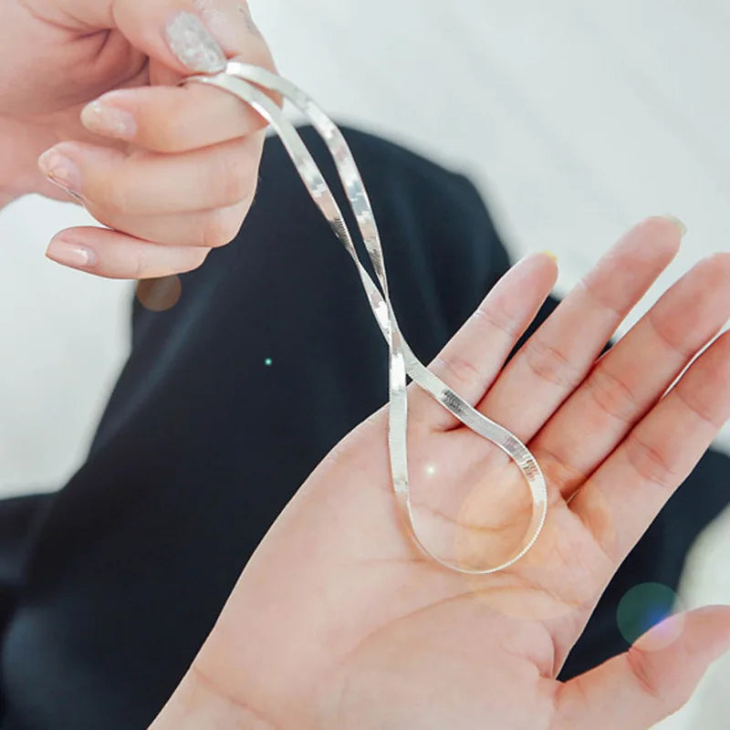925 Sterling Silver Necklace 4MM Snake Chain