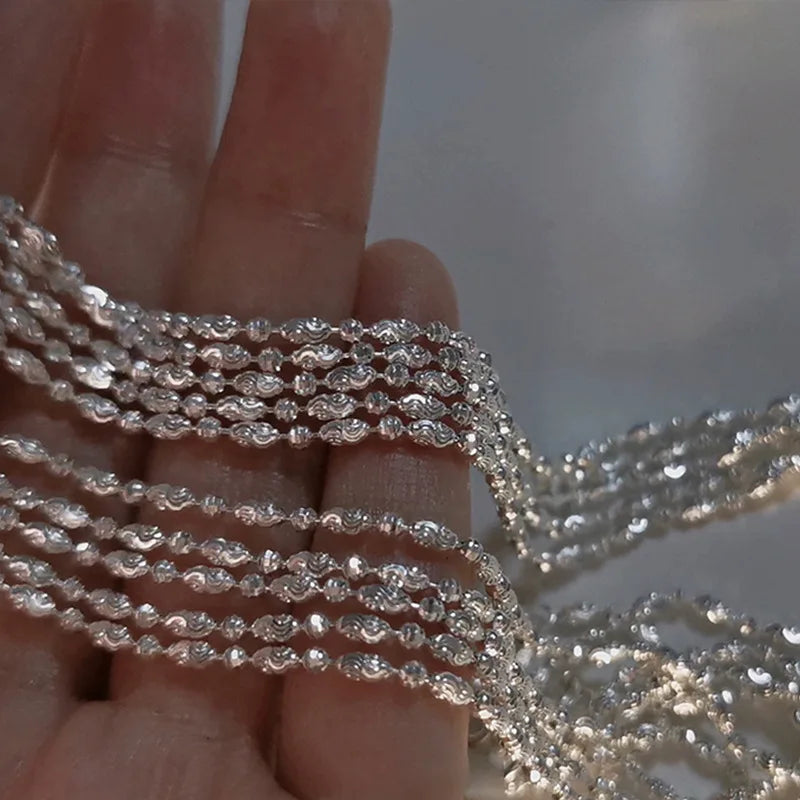 925 Sterling Silver Sparkling Choker Necklace