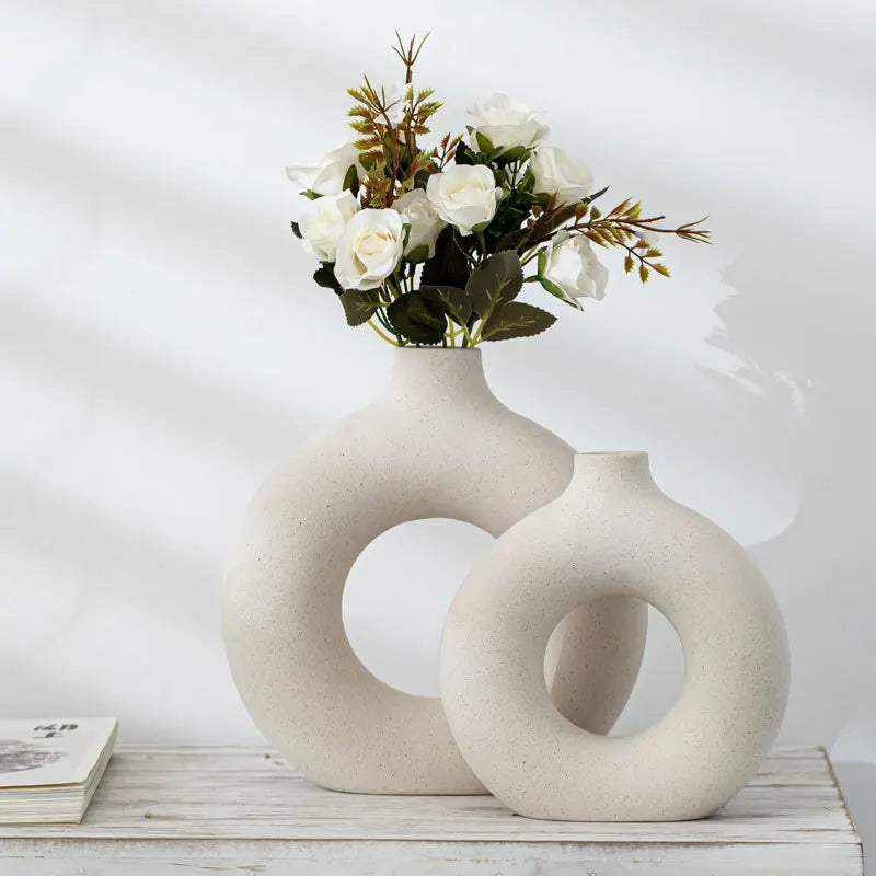 Nordic Ceramic Donuts Vase