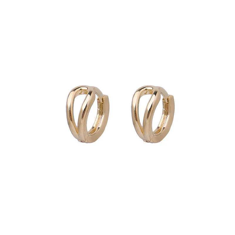 18K Gold Plated 925 Sterling Silver HoopEarrings