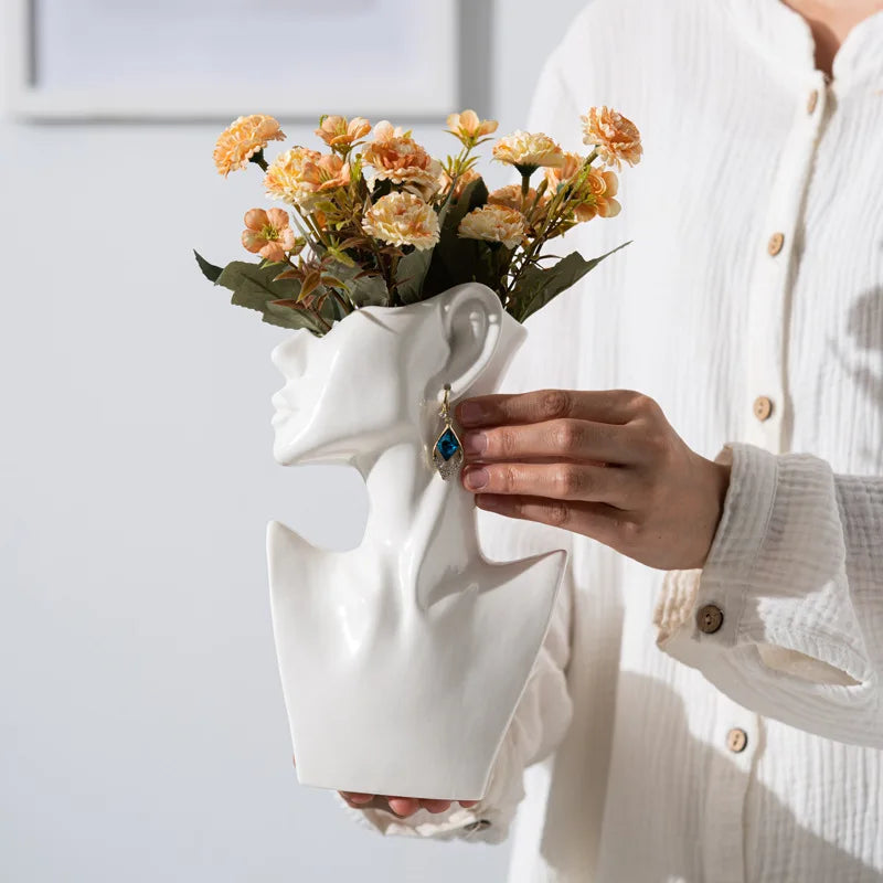 Modern Abstract Side Face Vase