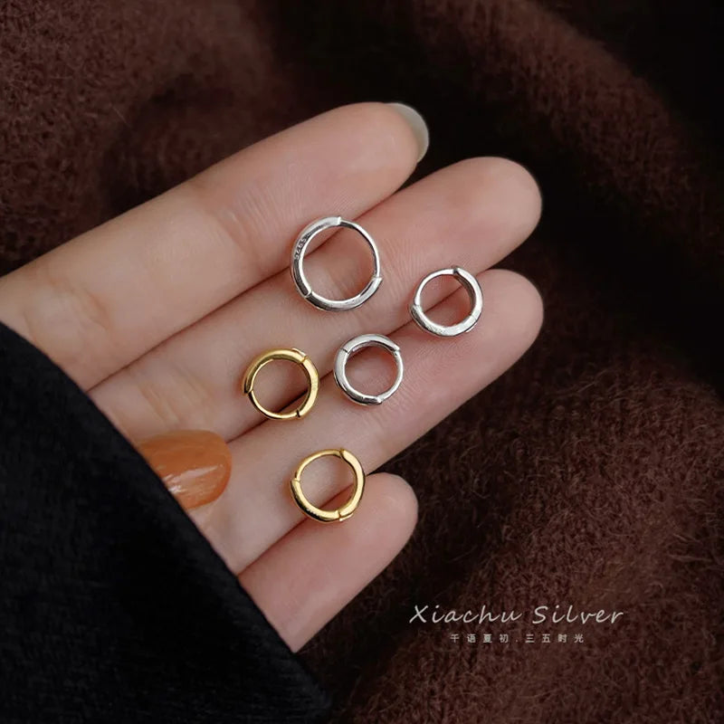 925 Sterling Silver Minimalist Bohemian Round Ear Buckle