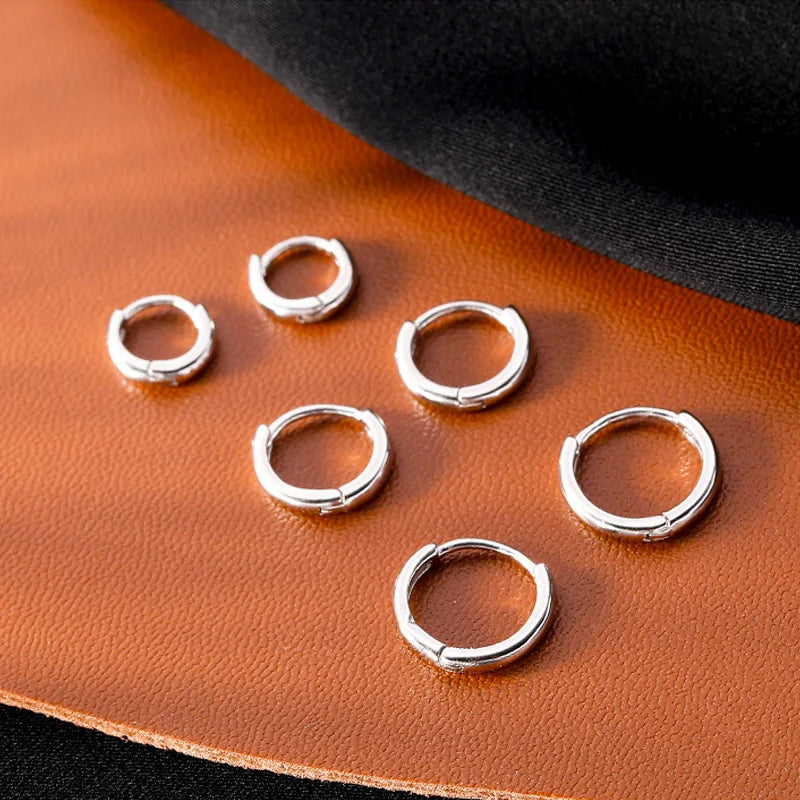 925 Sterling Silver Minimalist Bohemian Round Ear Buckle