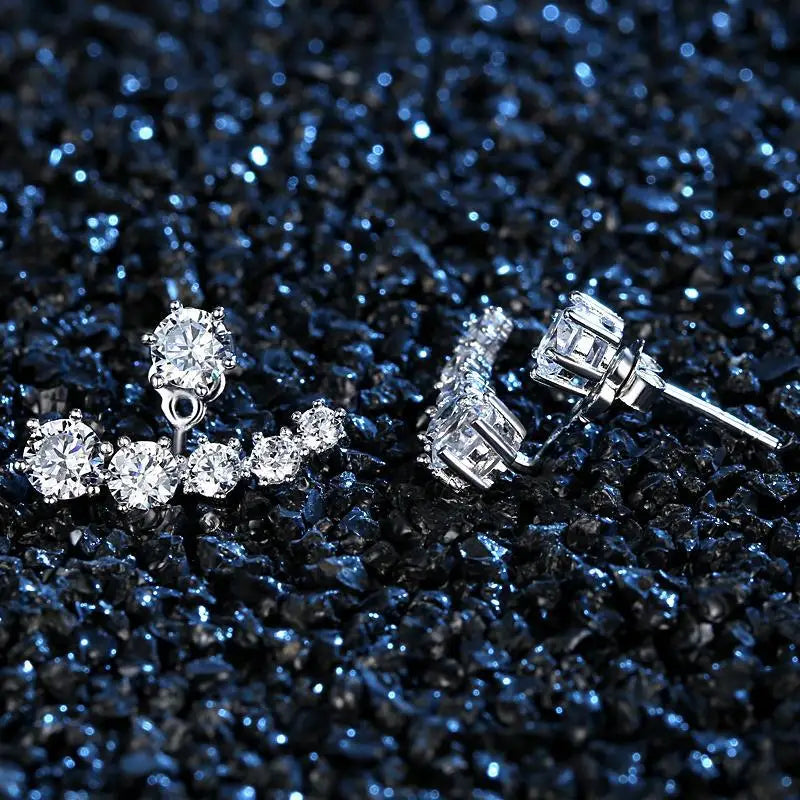 925 Sterling Silver Boat Lucky Stud Earrings