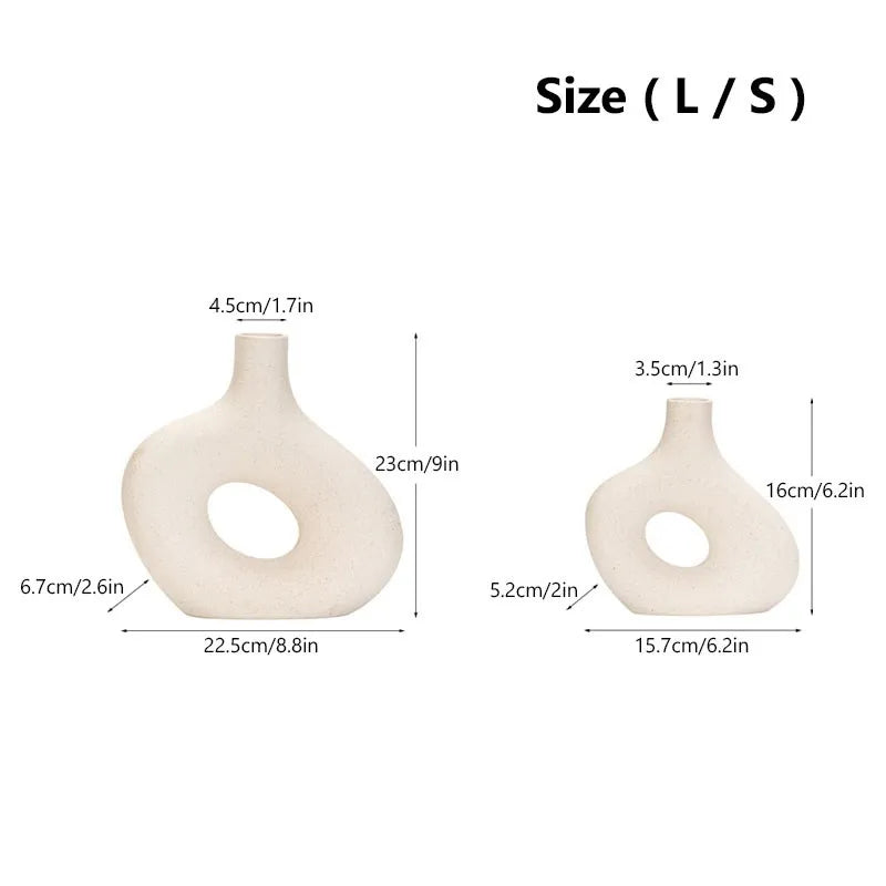 Nordic Hollow Blob Ceramic Vase
