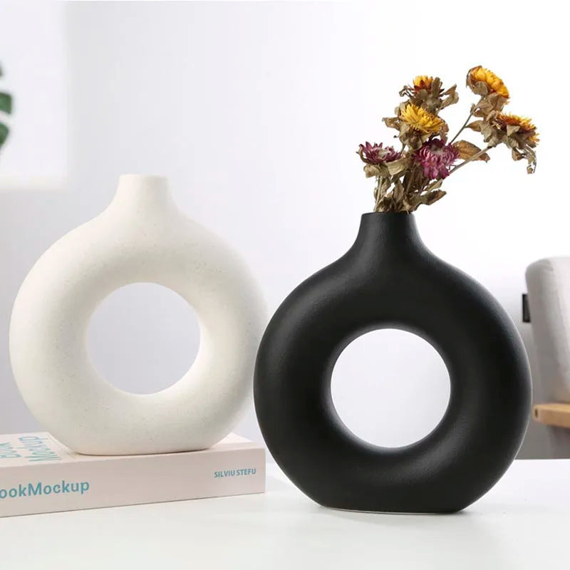 Nordic Ceramic Donuts Vase