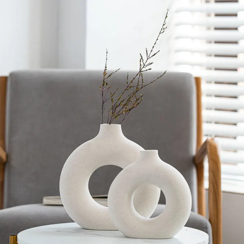 Nordic Ceramic Donuts Vase