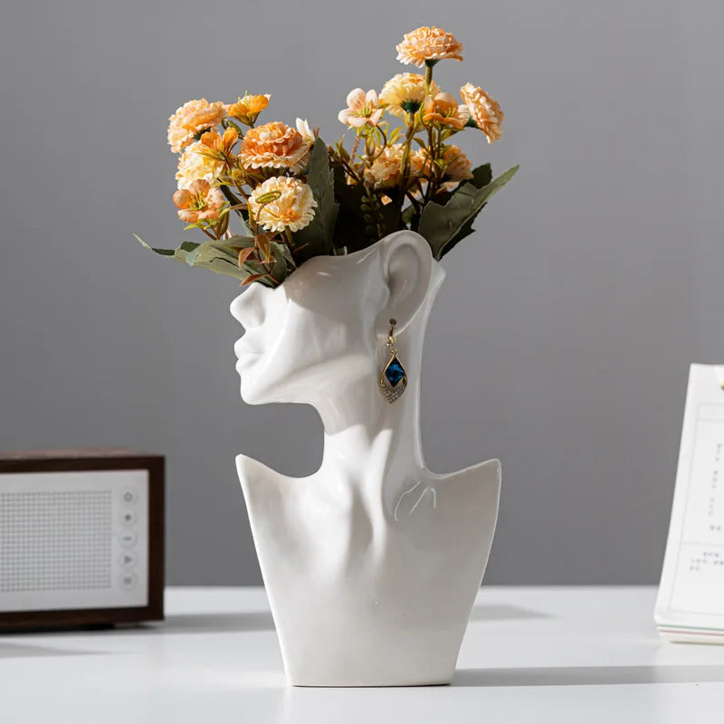 Modern Abstract Side Face Vase