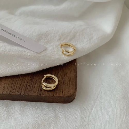 18K Gold Plated 925 Sterling Silver HoopEarrings