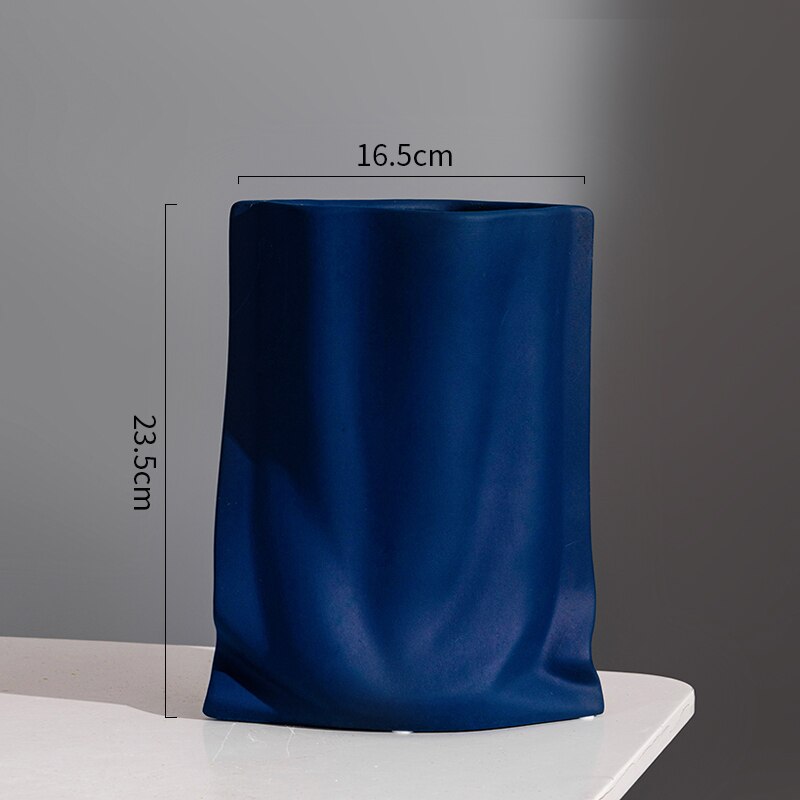 Electroplated Silver Paper Bag Vase