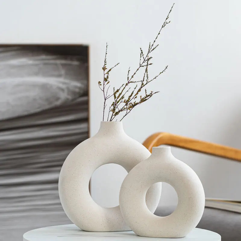 Nordic Ceramic Donuts Vase