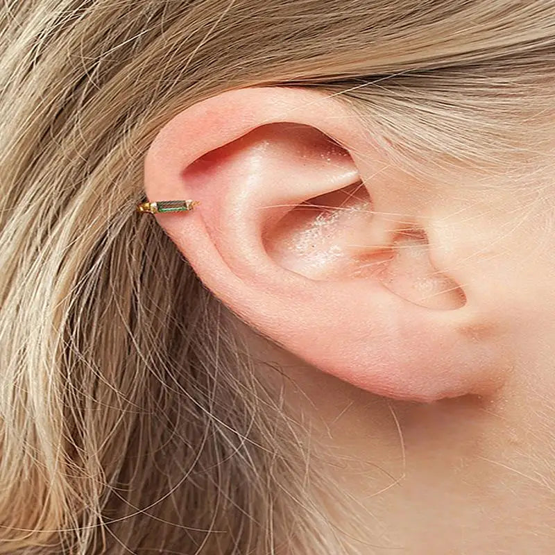 925 Sterling Silver Small Hoop Earring 18K Gold Plated