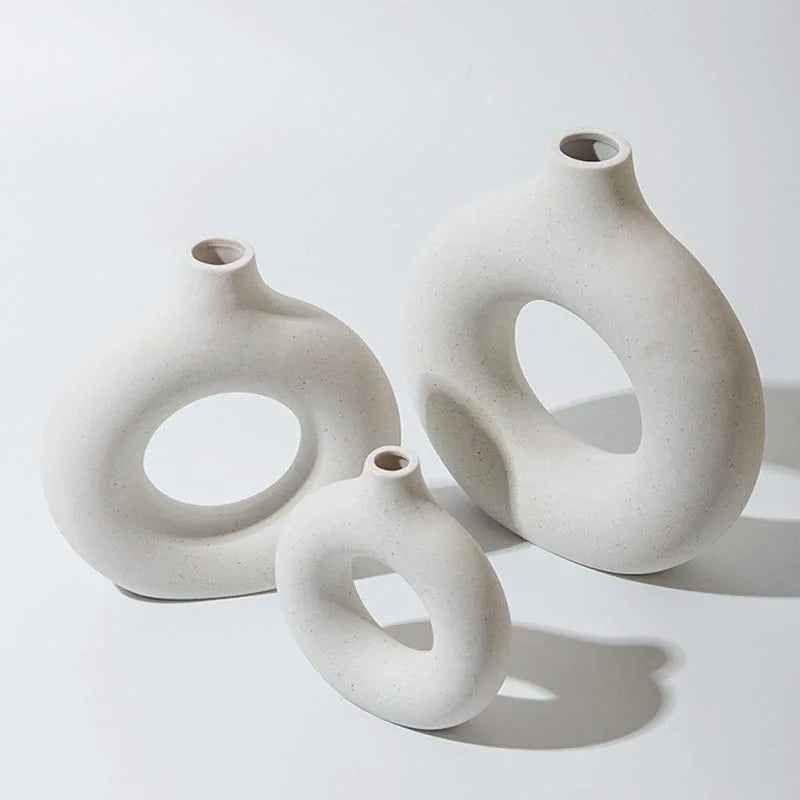 Nordic Ceramic Donuts Vase