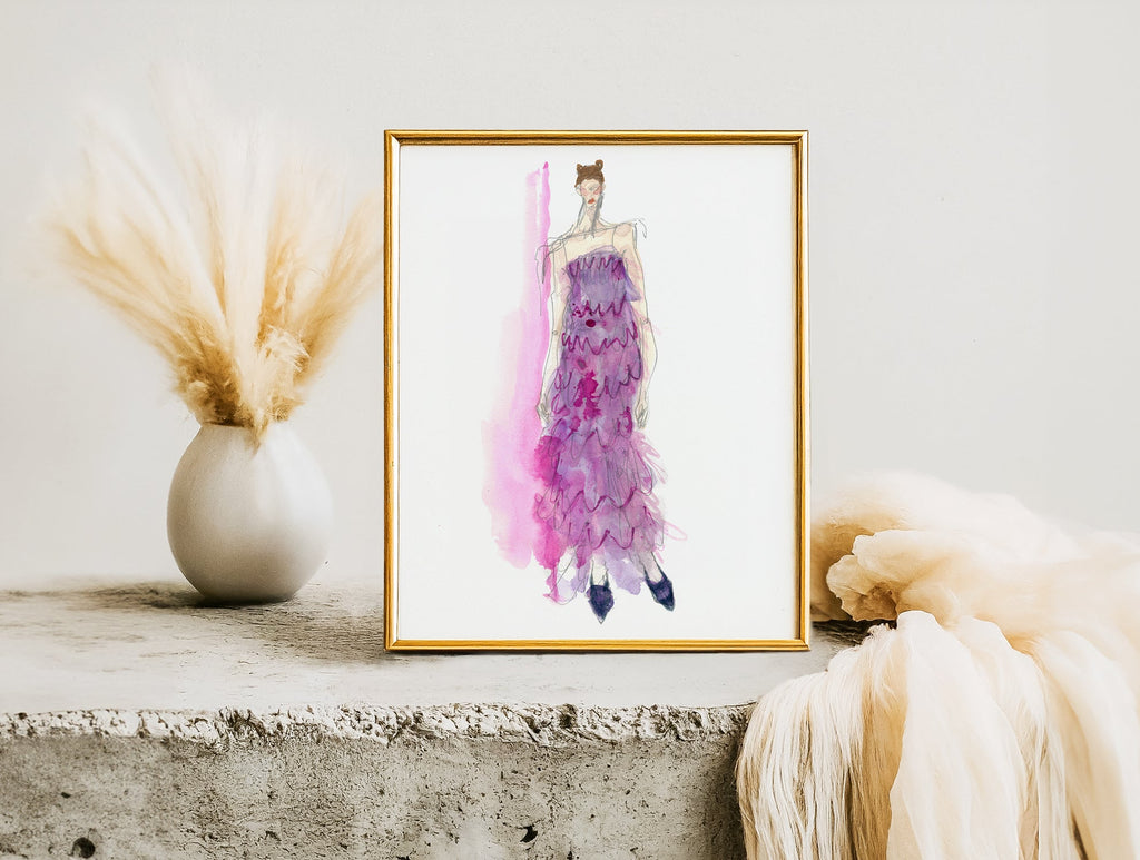 a picture of a woman in a pink dress