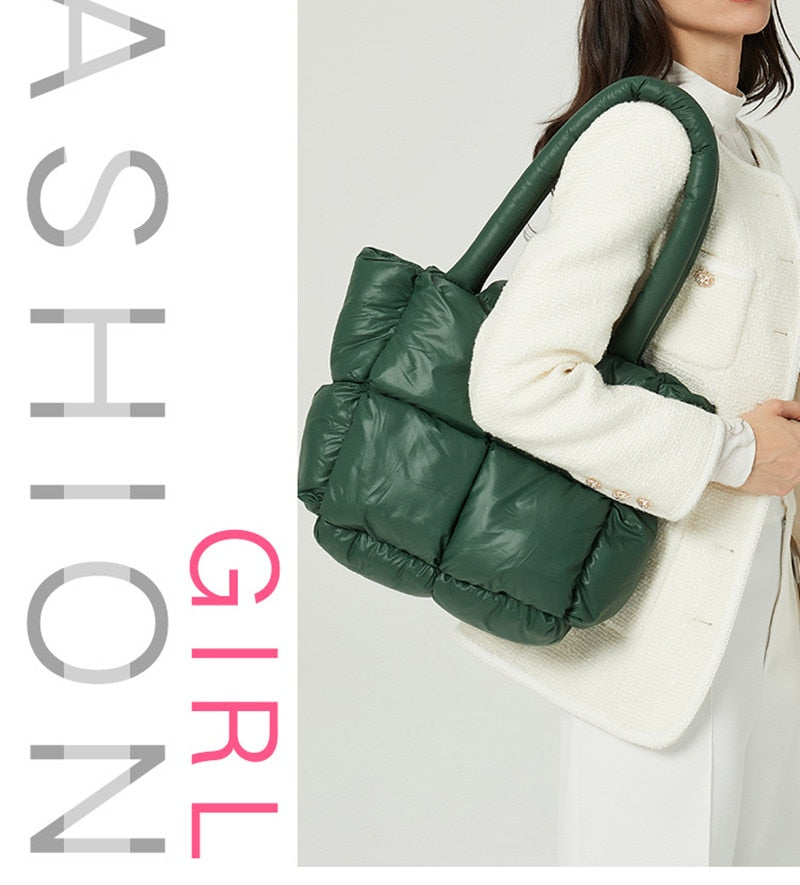 Square Puffer Bag Tote Bag