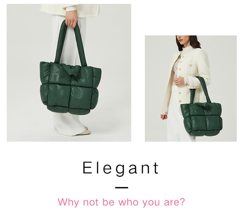 Square Puffer Bag Tote Bag