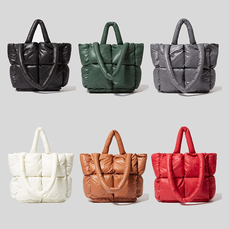 Square Puffer Bag Tote Bag