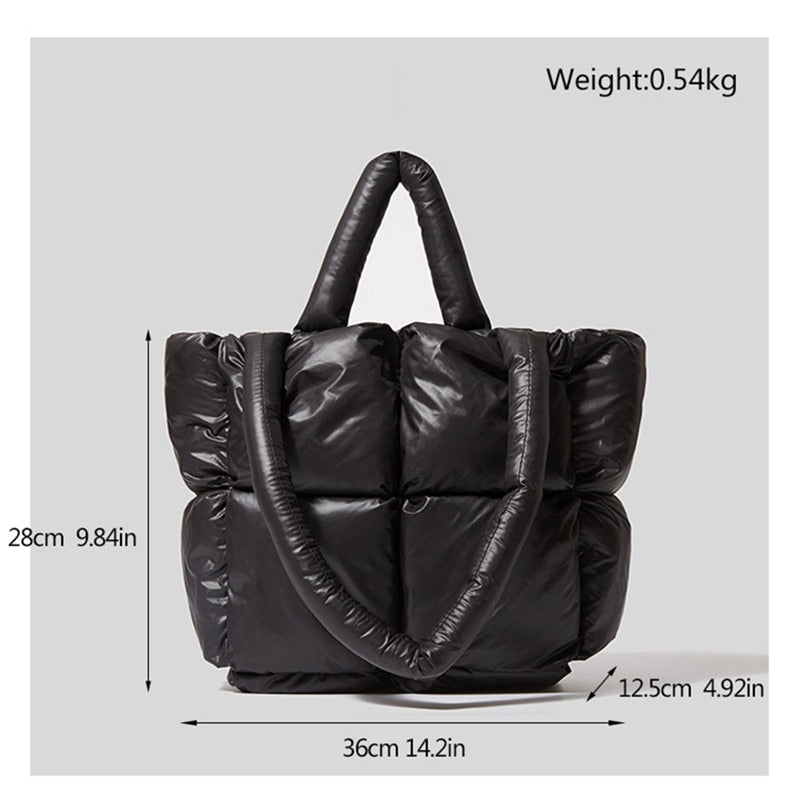 Square Puffer Bag Tote Bag
