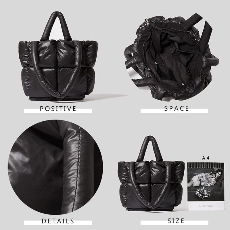 Square Puffer Bag Tote Bag