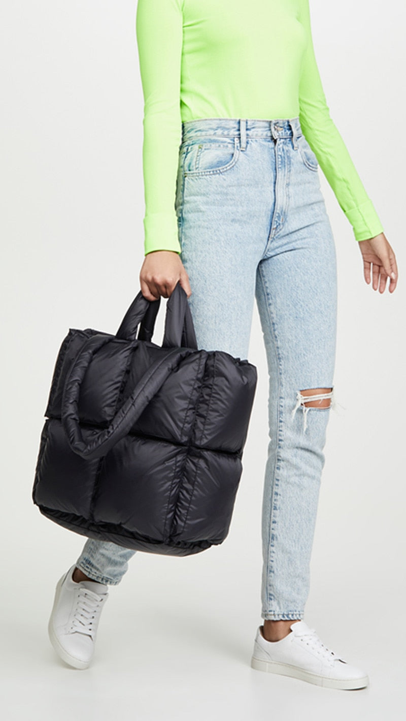 Square Puffer Bag Tote Bag