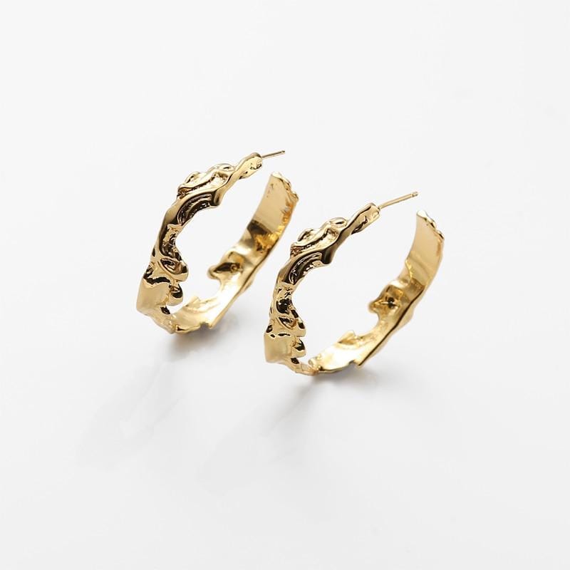 Abstract Hoop Earrings