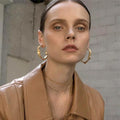 Abstract Hoop Earrings