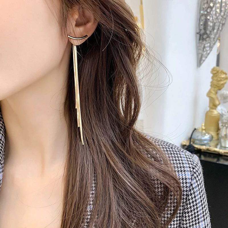 Bar & Tassel Drop Earrings