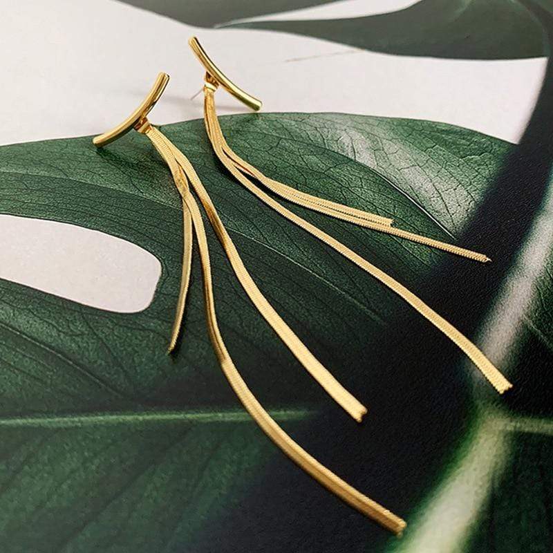 Bar & Tassel Drop Earrings