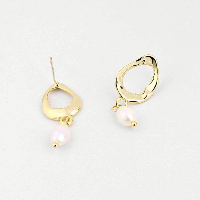 Bobby hoop pearl earrings