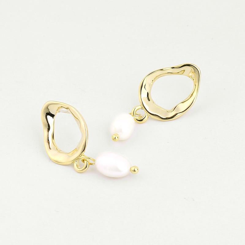 Bobby hoop pearl earrings