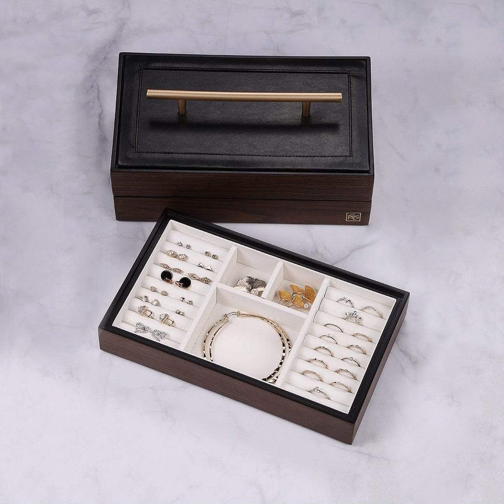 Deluxe 3 Tier Wooden Jewellery Box