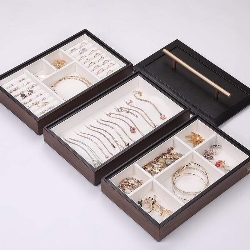 Deluxe 3 Tier Wooden Jewellery Box