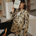 Daisy Floral Plaid Blazer