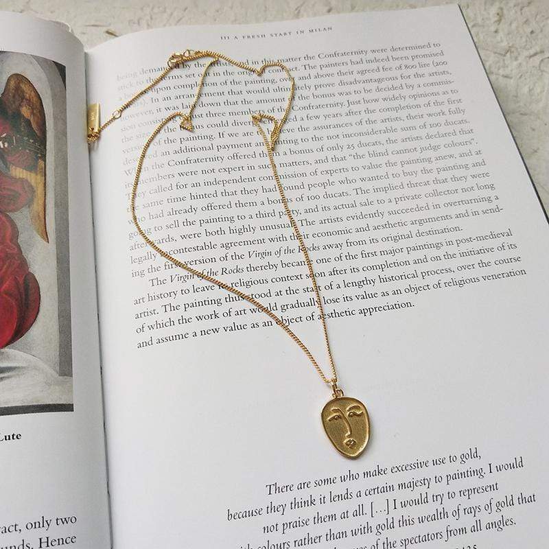 Face Pendant 925 Sterling Silver Necklace