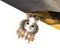 Fine Crystal Black Moon Earrings