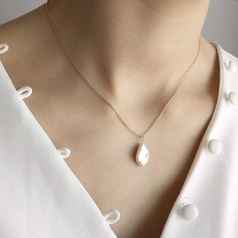 Fitzgerald Pearl Drop 925 Sterling Silver Necklace