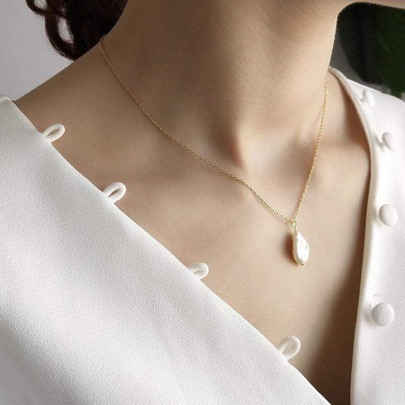 Fitzgerald Pearl Drop 925 Sterling Silver Necklace