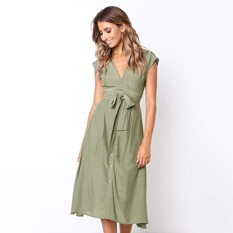 GEM V neck dress