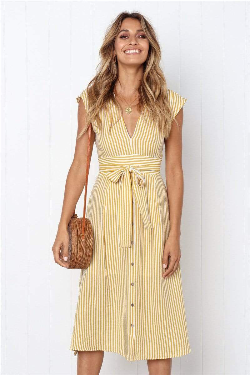 GEM V neck dress