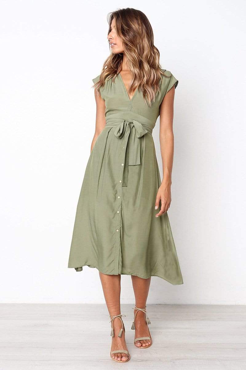 GEM V neck dress