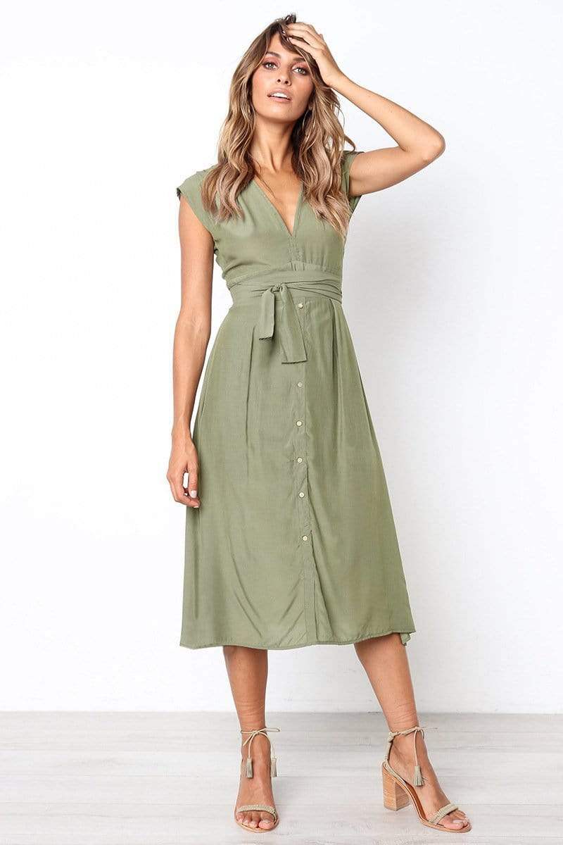 GEM V neck dress