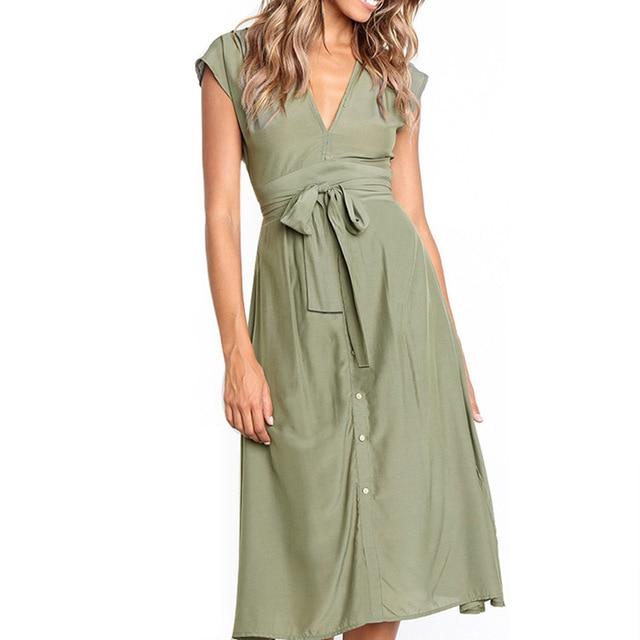 GEM V neck dress