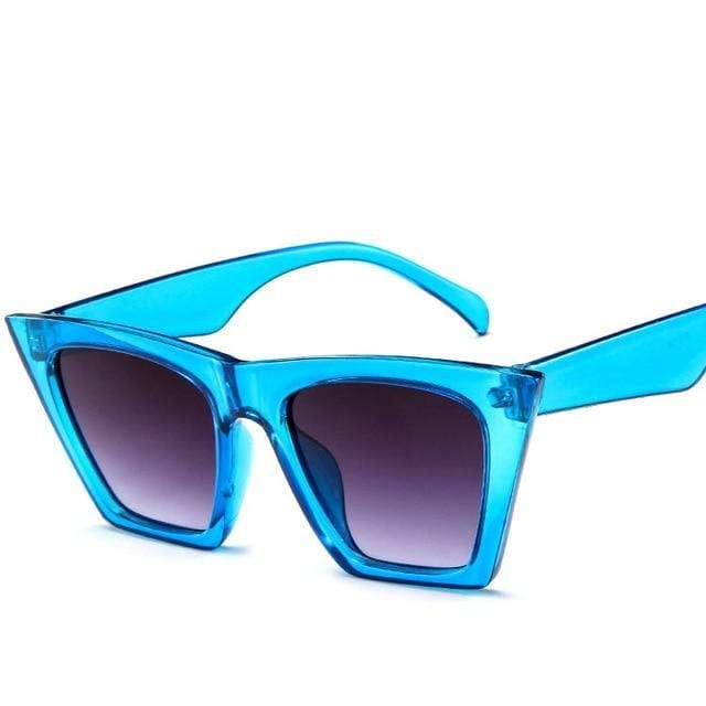 Thesem Blue Gray Kylie Square Sunglasses