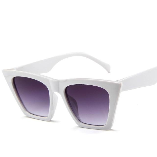 Thesem White Kylie Square Sunglasses