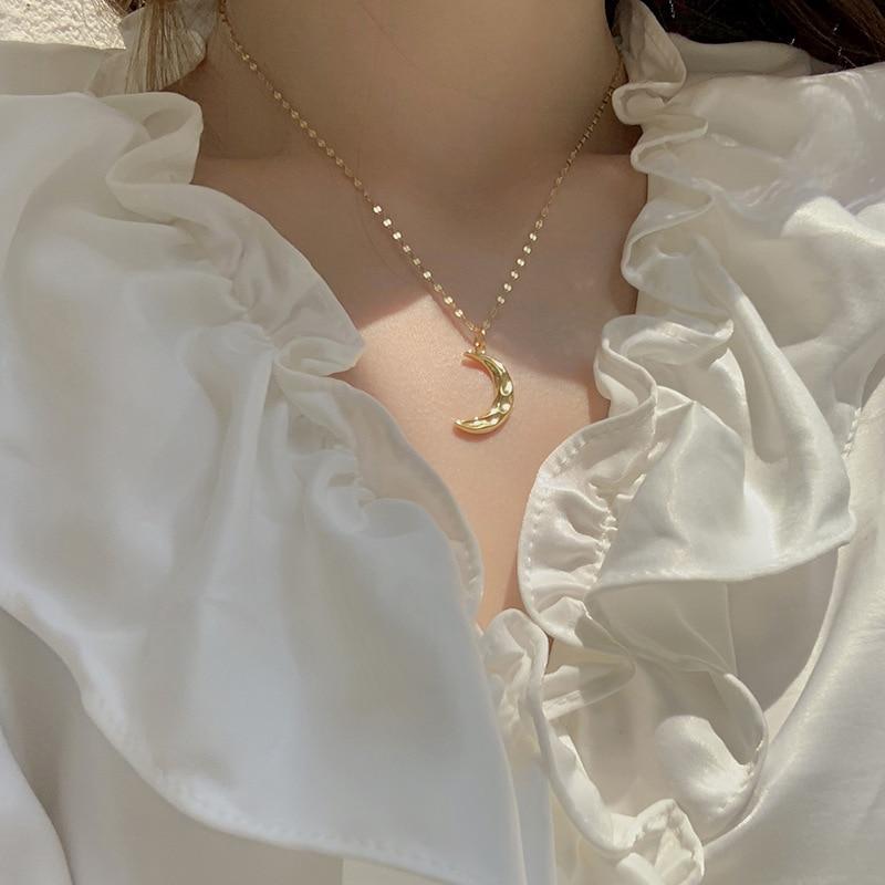Moon Pendant 18k Gold Plated Necklace