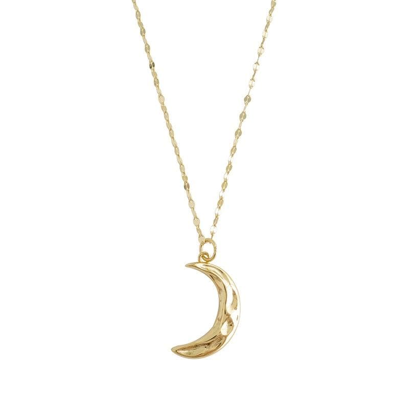 Moon Pendant 18k Gold Plated Necklace