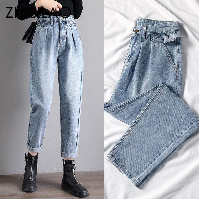 Pleated waist jeans