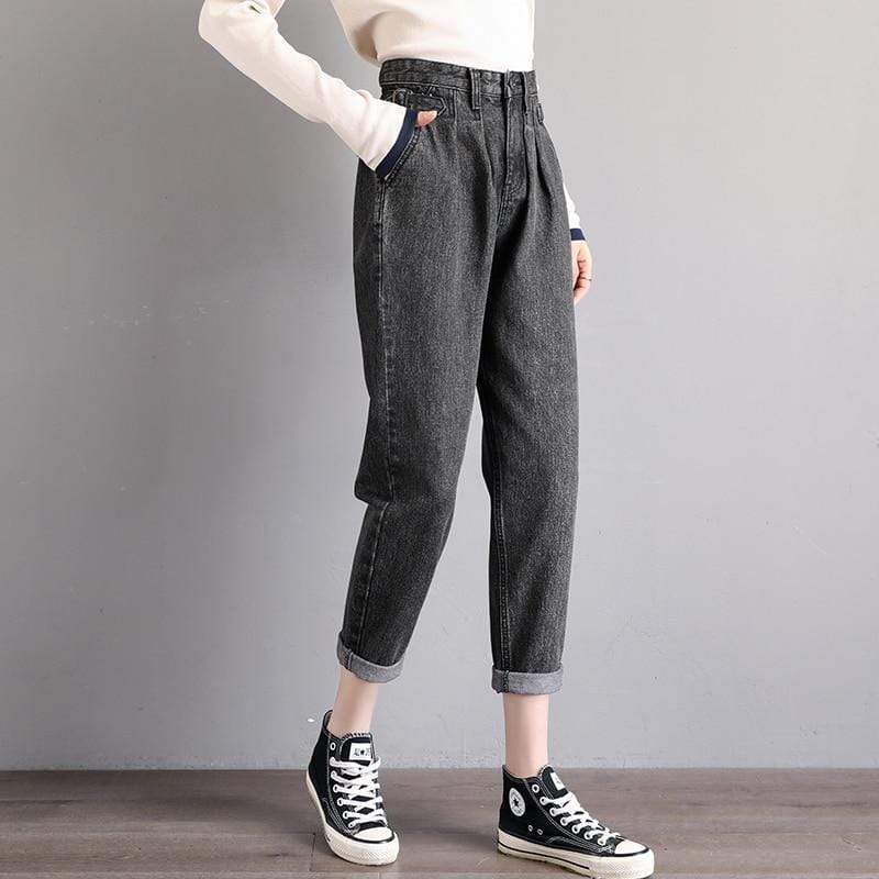 Pleated waist jeans