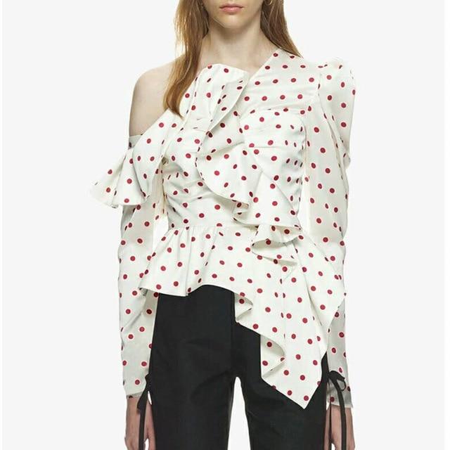 polka dot Believe top