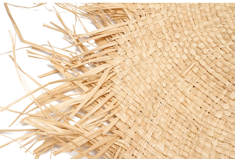 thesem Hat Raffia Edge Straw Hat